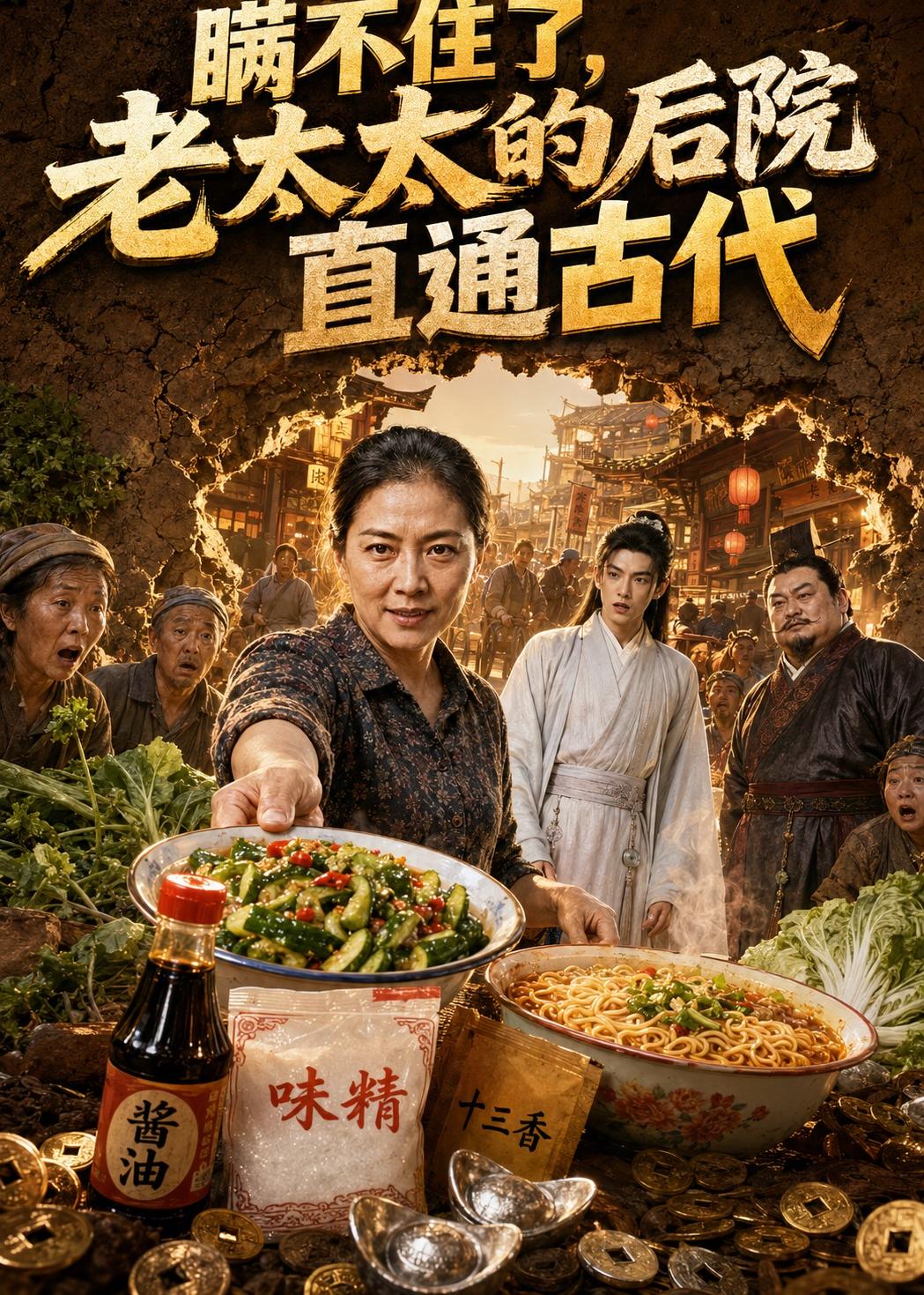 瞒不住了,老太太的后院直通古代